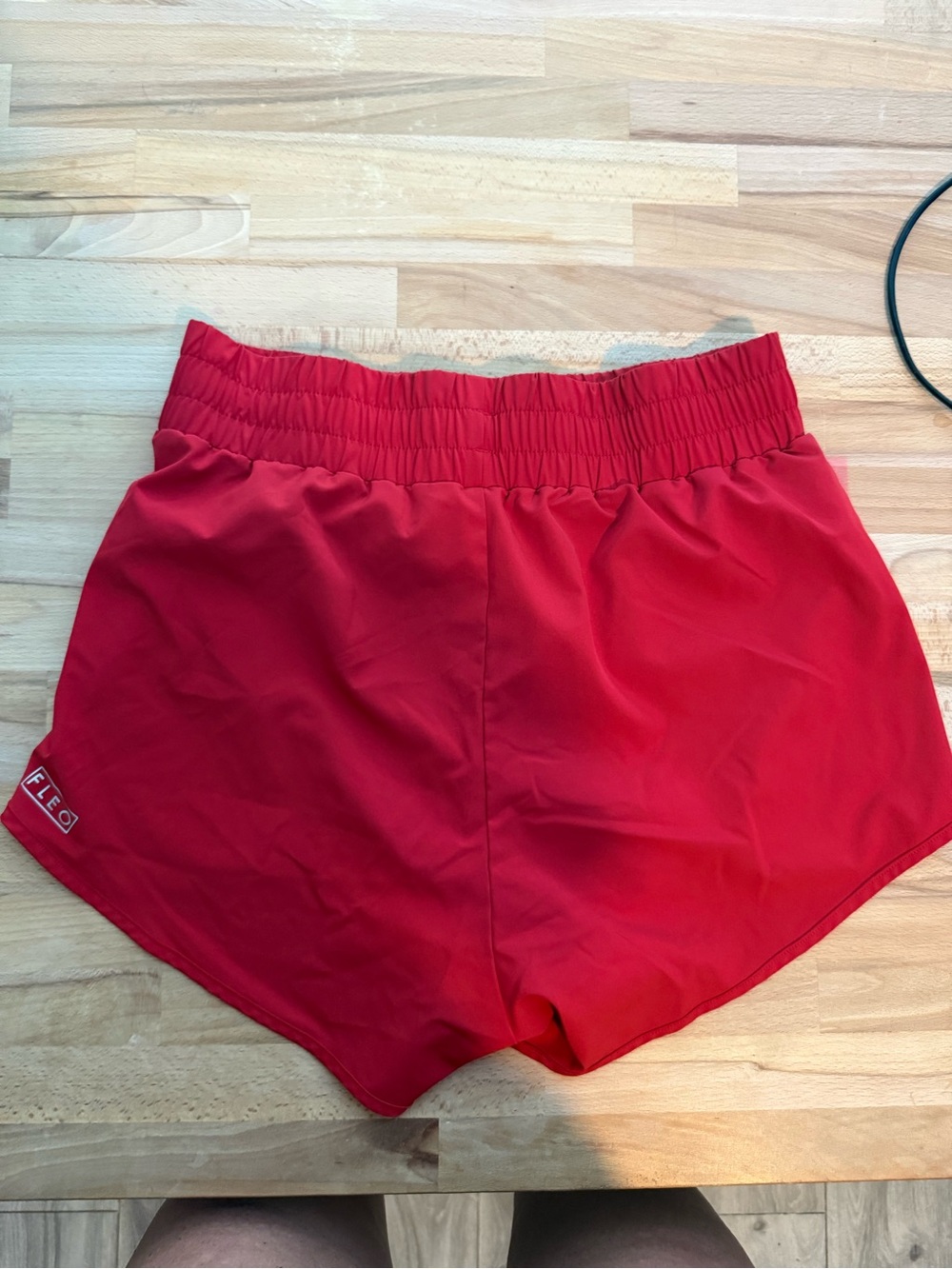 FLEO Red Lined Running Workout Shorts – Medium